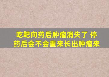 吃靶向药后肿瘤消失了 停药后会不会重来长出肿瘤来